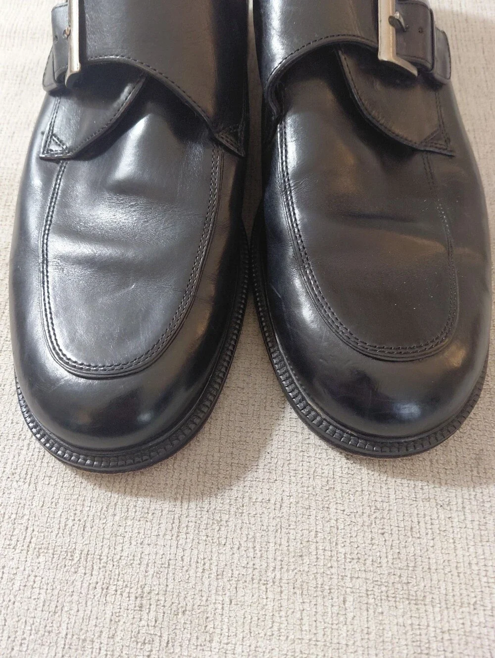 Cole Haan Black Leather Single Monk Strap Loafers Size 11 Casual or Dress Shoe